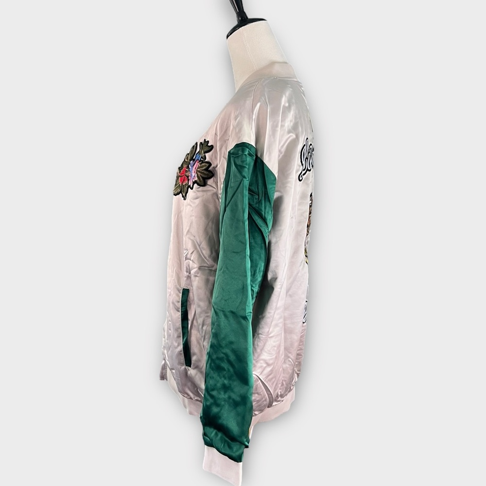 Hayden Green and Cream Bomber Jacket - Picture 11 of 14